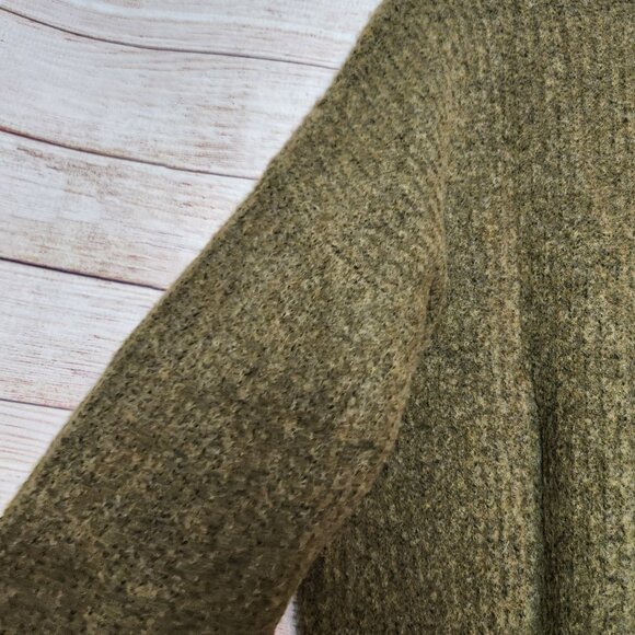 Madewell Sweater Women's M Hunter Green Wool Camel Hair Blend Crewneck Pullover - Picture 11 of 13